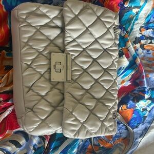 Aldo Quilted Crossbody Bag in Cream